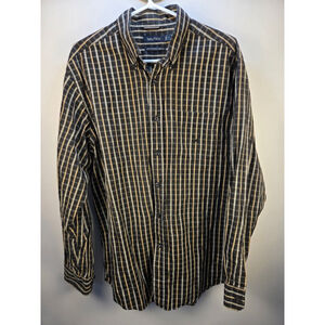 Nautica 80's Two-Ply Cotton Men's Shirt Long Sleeves Large Pre-Owned